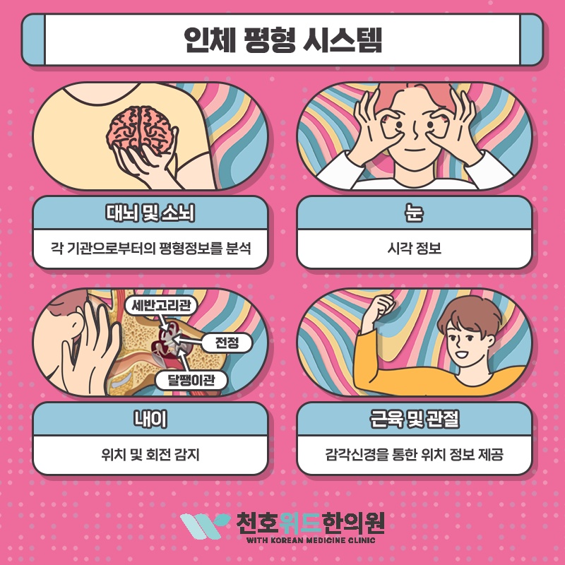 어지럼의 원인에 따른 말초성·중추성 구분이 필요합니다